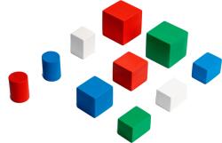 Doti Set Jucarie Forme Geometrice din Lemn Masiv, Educativ și Creativ, pentru Dezvoltarea Coordonării, Multicolor, 10 piese