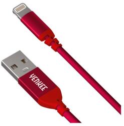YENKEE USB Lightning Töltő/adatkábel Piros 1m YCU 611 RD (YCU 611 RD)