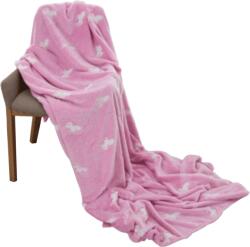 TEMPO KONDELA TEMPO-KONDELA GLOVIS TYP 2, pătură luminoasă, roz / model, 150x200 cm