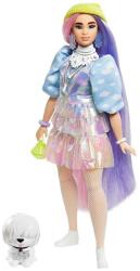 Mattel Barbie Extravagáns baba - csillogó ruhában, kutyus kedvenccel (GRN27/GVR05)