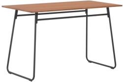 vidaXL Masă de bucătărie, maro, 120x60x73 cm, placaj solid și oțel (280083)