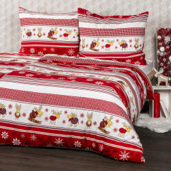 4Home Lenjerie de pat de Crăciun 4Home din flanelă, Reni, 140 x 220 cm, 70 x 90 cm Lenjerie de pat
