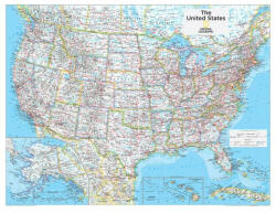 National Geographic USA falitérkép ország színezéssel National Geographic 1: 4 560 000 109x76 cm