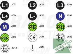 TRACON JC02 Jelzőcímke öntapadós 20mm L2 (JC02)