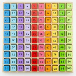 BigJigs Tabla cu 100 de numere colorate, 3 ani+ (BJ144)