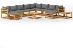 vidaXL Set mobilier de grădină cu perne, 12 piese, lemn masiv acacia (3057619)