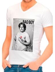 Funny Shirts Tricou Barbati Bad Boy Alb/Negru M