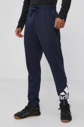 adidas Pantaloni GK8970 bărbați, culoarea albastru marin, cu imprimeu 9BY8-SPM0A7_59X