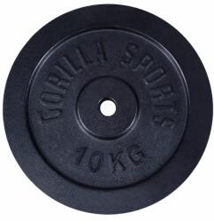 Gorilla Sports Öntöttvas súlytárcsa fekete 10 kg (100538-00019-0016)