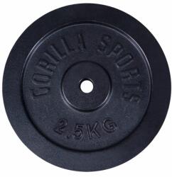 Gorilla Sports Öntöttvas súlytárcsa fekete 2, 5 kg (100538-00019-0007)