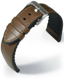  EULIT Eutec Waterproof bőr óraszíj, középbarna 22mm - orabox