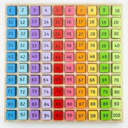 BIGJIGS Toys Tabla cu 100 de numere colorate (BJ144) - educlass