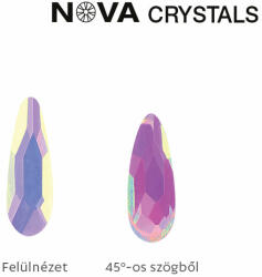 Crystalnails NOVA Crystal Gems Formakő - 2x6mm csepp (aurora)