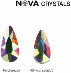 Crystalnails NOVA Crystal Gems Formakő - 3x5mm csepp (crystal AB)