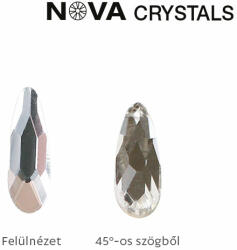 Crystalnails NOVA Crystal Gems Formakő - 2x6mm csepp (crystal)