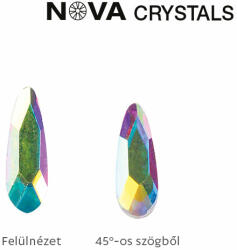 Crystalnails NOVA Crystal Gems Formakő - 2x6mm csepp (crystal AB)