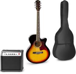 Max Music Set chitară acustică electrică + amplificator 40W + geantă de transport, maro, MAX Showkit (173.174)
