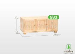 Möbelstar 263 - 3 ajtós natúr fenyő szekrény magasító - matrac-vilag