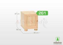 Möbelstar 261 - 1 ajtós natúr fenyő szekrény magasító - matrac-vilag