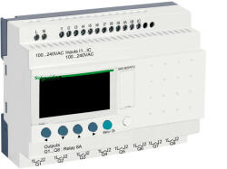 Schneider Electric Schneider SR2B201FU LCD kijelzős, 20 I/O, relés, óra, 230VAC (SR2B201FU)