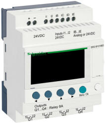 Schneider Electric Schneider SR3B101BD 10 I/O, 4 analóg bemenet, relés, óra, 24VDC (SR3B101BD)