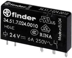 FINDER 34.51. 7.060. 0010 Ultravékony printrelé, 1 váltóérintkező, 6A, 60V, DC 1CO (345170600010)