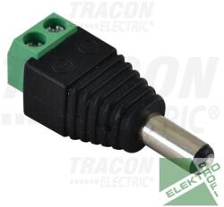 TRACON LSZJM55 Jack/csavaros csatlakozó dugó LED szerelésekhez 5, 5 mm (LSZJM55)