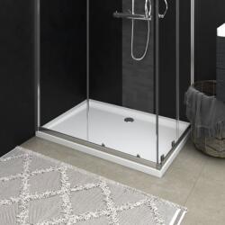 vidaXL Cădiță de duș dreptunghiulară din ABS, alb, 80x110 cm (148909) - vidaxl