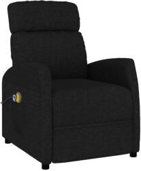 vidaXL Fotoliu de masaj rabatabil electric, negru, material textil (3073648)