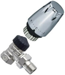 Heimeier Set cap termostatic Heimeier DX silver cu ventil (SetDXsilver)