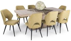  Flóra 200 cm asztal Aspen szék - 8 személyes étkezőgarnitúra