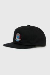 Huf șapcă culoarea negru, cu imprimeu PPY8-CAM0AY_99X