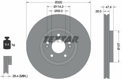 TEXTAR Disc frana TEXTAR PRO+ 92237805 (92237805)