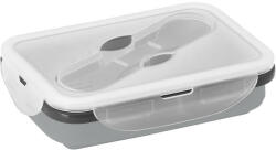 EVERESTUS Caserola ermetica retractabila, 21MAR1248, 640 ml, Everestus, 170x110x66 mm, Silicon, Polipropilena, Gri (EVE07-93847-123)