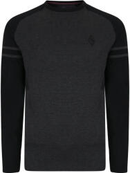 KAM Jeanswear Bluza cu Maneca Lunga din bumbac 100%-RAGLAN - neagra - 2XL 3XL 4XL 5XL 6XL 7XL