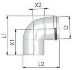 Tricox PPs könyök 200mm, 87° (PKÖ951) - hideget