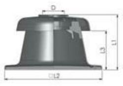 Tricox Kürtő fedél fekete 80mm (KF20) - hideget