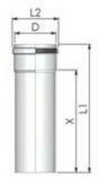 Tricox PPs cső 200 mm, hossz 1000 mm (PCS957) - hideget