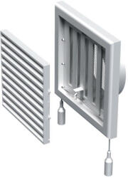 Vents MV 120VRs Műanyag Szellőzőrács Szabályozható Zsaluval, Csőcsatlakozóval (MV-120VRS) - hideget