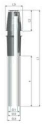 Tricox PPs/Alu tetőátvezető hosszabbító cső, 80/125 mm, hossz 500mm, EconeXt (PATH606C) - hideget