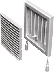 Vents MV 121Rs Műanyag Szellőzőrács Szabályozható Zsaluval, Vízszintes Rácsozással (MV-121RS)