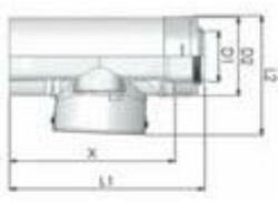 Tricox PPs/Alu ellenőrző egyenes idom 60/100mm (PAEE50C) - hideget