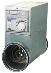 Vents NK 200 U Elektromos Fűtőelem 3600 W 3 Fázisú Beépített Hőmérséklet-szabályozóval (400 V) (NK-200-3,6-3U) - hideget