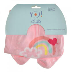  Yo! Baby pamut harisnyanadrág (68-74) - rózsaszín szivárvány - babyshopkaposvar