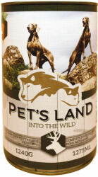 Pet's Land Pet's Land Dog Konzerv Vadhús Répával 6x1240g