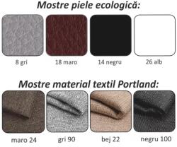 Coltar in forma de U material textil maro/piele ecologica maro dreapta EMILY U