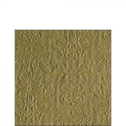 Ambiente Elegance Green Leaf dombornyomott papírszalvéta 25x25cm, 15db-os