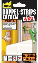 UHU Extrem Kétoldalas ragasztócsíkok 31 mm x 26 mm 16 darab
