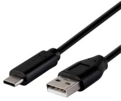 USE USBA/C-1 USB-C töltőkábel, 1m, fekete (USB A/C-1)