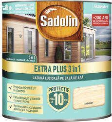 Sadolin Lazură lucioasă pe bază de apă Sadolin Extra Plus 3 în 1 incoloră 0, 75 l